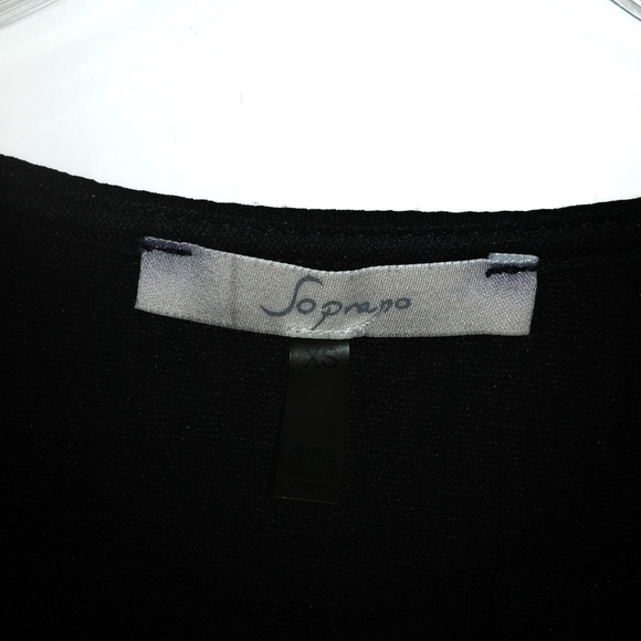 Soprano Black Peplum Sleeveless Knit Top Size XS - Picture 5 of 5